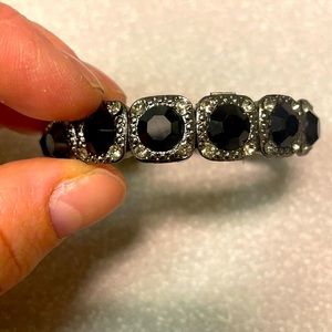Stretchy black boutique bracelet